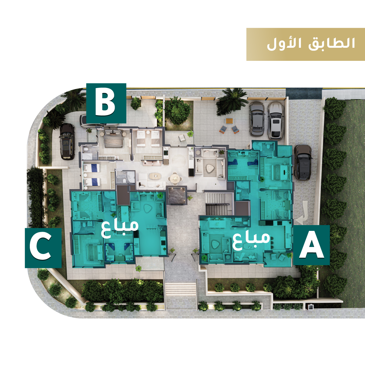 مخطط الطابق الأول