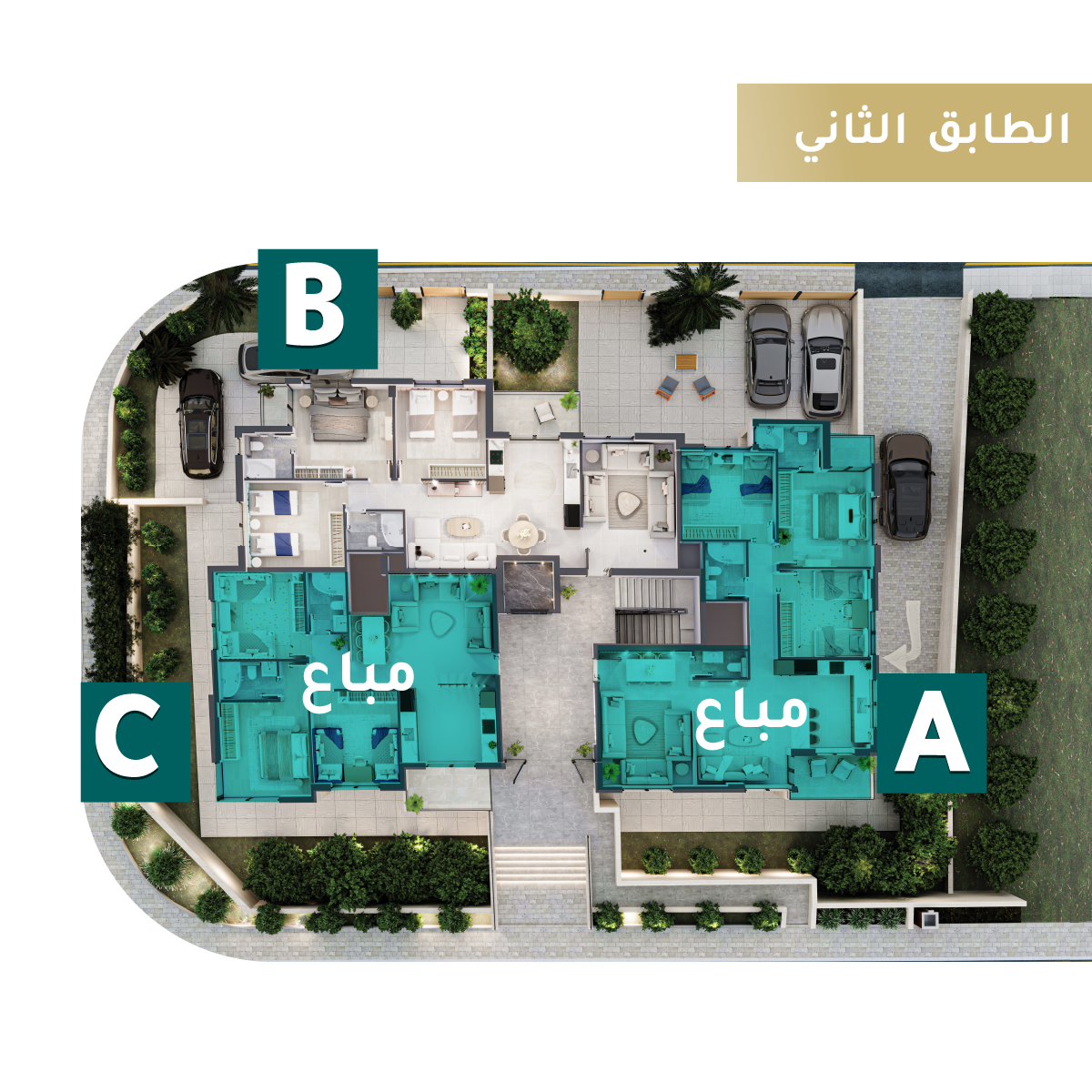 مخطط الطابق الثاني