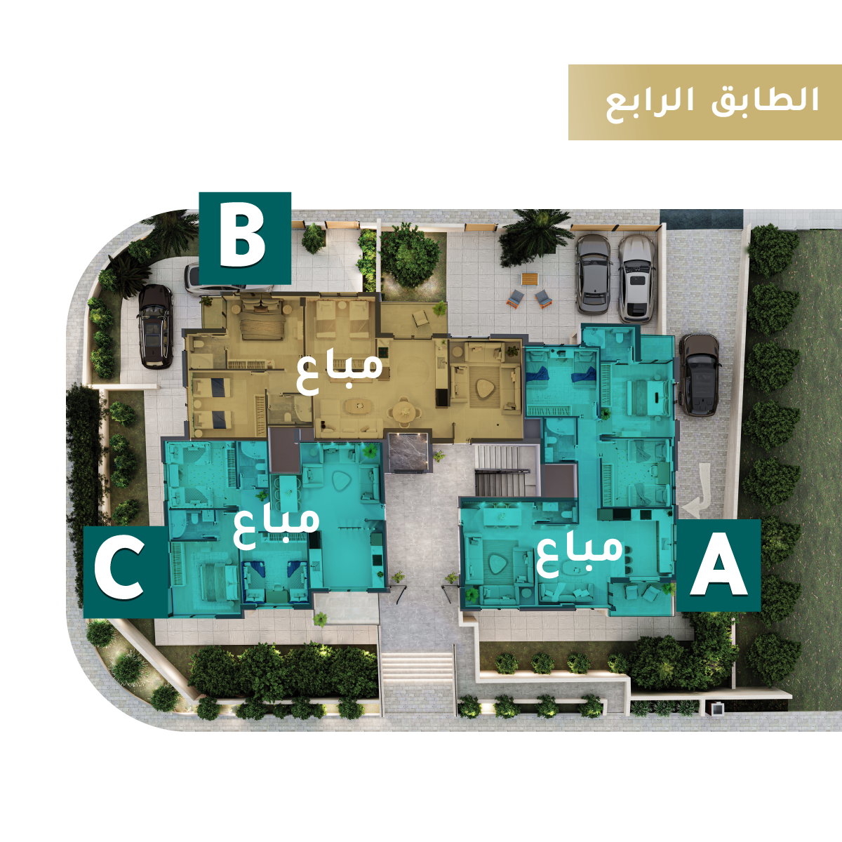 مخطط الطابق الرابع