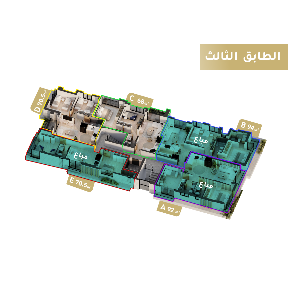 مخطط الطابق الثالث
